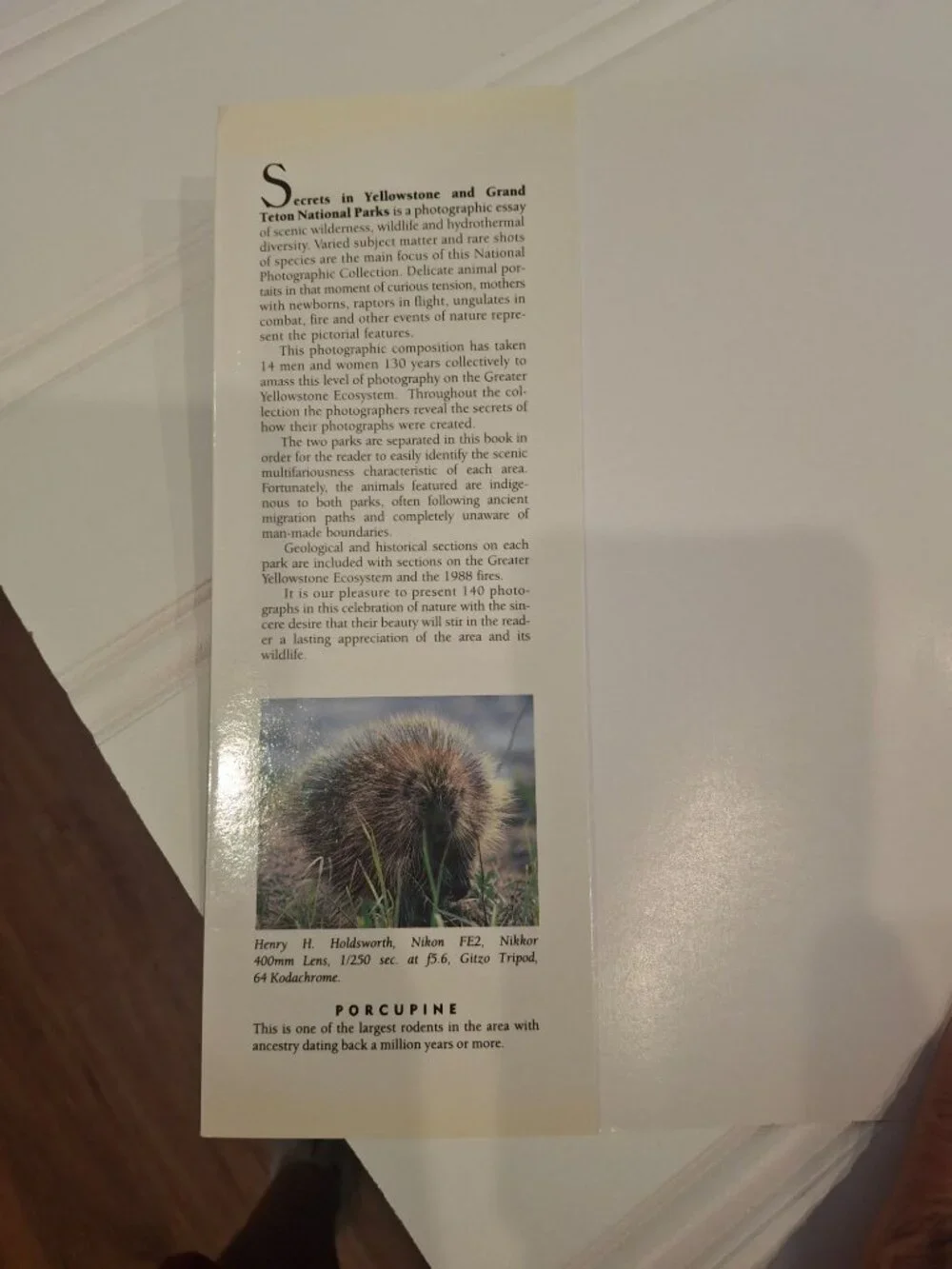 Secrets Yellowstone Grand Teton National Parks Tufts 2002 Wildlife Photo Book